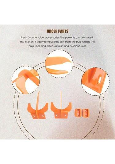 Xurunkeji Xc-2000e Limon Portakal Sıkma Makinesi İçin 4 Adet Elektrikli Portakal Sıkacağı Yedek Parçaları Portakal Kesici Portakal Soyucu Turuncu