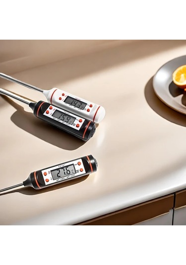 Fochsia Beyaz Et Termometresi Izgara Sonda Termometresi Çok Amaçlı Anlık Okuma 100 Kullanım