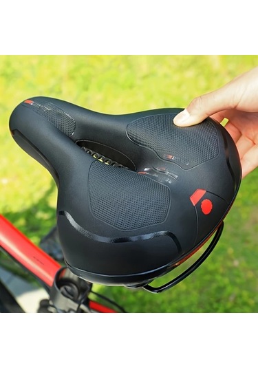 Motion003 Delikli Nefes Alabilir Rahat Bisiklet Koltuğu Yastığı Erkekler Ve Kadınlar İçin Geniş Bisiklet Koltuğu Hafıza Köpüğü Dolgulu Çift Şok Emme Su Geçirmez Altın