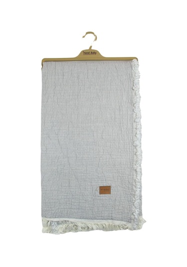 Murat Baby Püsküllü Müslin Battaniye 9367155 - Gri Gri