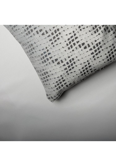 Sezyon Riva Desenli 50 50 Gri Kırlent Kılıfı Gri