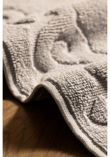 Orlena %100 Pamuk Ayak Havlusu - Gri - 50x70 Cm Gri