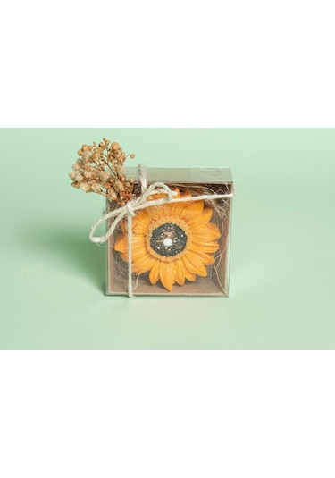 Sim Detaylı Papatya Mum, Düğün Hediyeliği, Nişan Hatırası, Nikah Hediyelik / 10 Adet