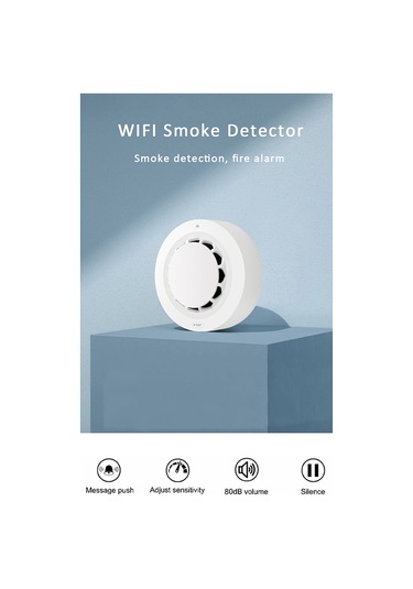Anjiexun Tuya Wifi Duman Alarmı Duman Dedektörü Duman Evi Yangın Alarmı