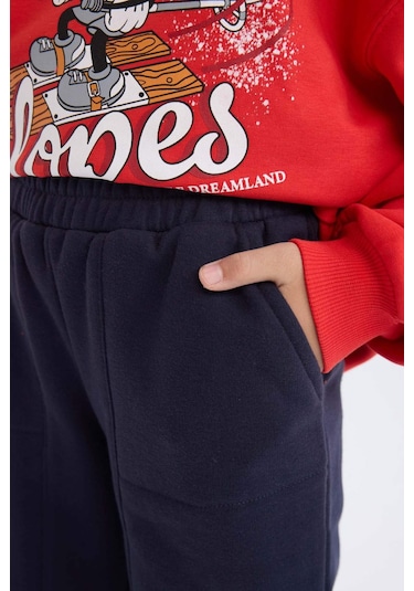 DeFacto Kız Çocuk Beli Paçası Lastikli Cepli Basic Düz Kalın Jogger Eşofman Altı D3840A824WNNV146 Lacivert