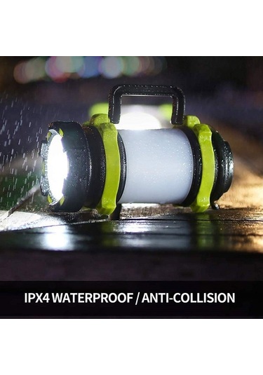 Soulader 6 Fonksiyonlu Şarj Edilebilir Led El Feneri Ve Powerbank, 4000mah Batarya İle Yüksek Kapasiteli Taşınabilir Aydınlatma Çözümü Yeşil