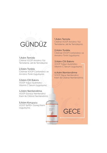 Voop Yoğun Aydınlatıcı ve Leke Karşıtı Vitamin C Serum 30 ML