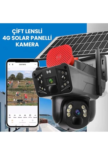 O-kam 4g Sim Kartlı Kablosuz Güneş Panelli Solar Güvenlik Kamerası