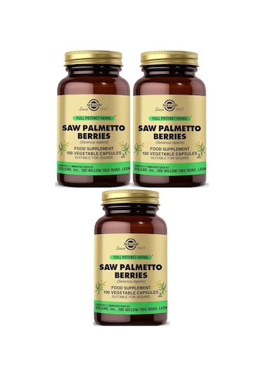 Solgar Saw Palmetto Berries 3 x 100 Kapsül