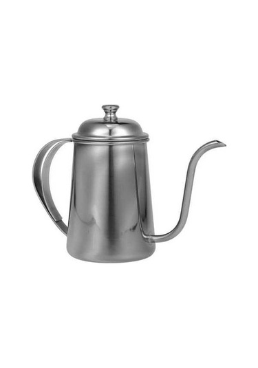 Fortunelane 650ml Paslanmaz Çelik El İle Dökme Kahve Çaydanlığı - Profesyonel Barista Fonksiyonu, Beyaz Renk Beyaz Gümüş