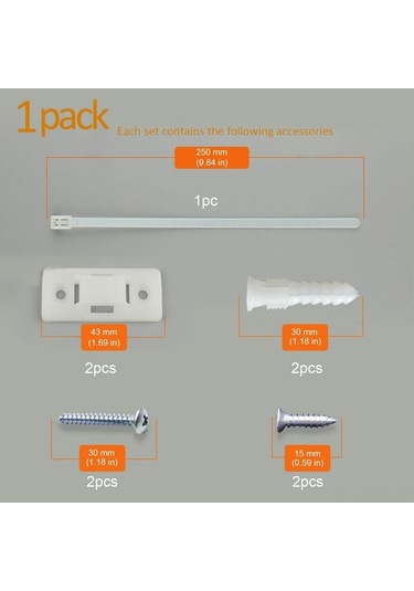 Besthome1 12 Adet Beyaz Ahşap Mobilya Montaj Kayışı Nilon Güvenlik Ayarı Lamelli Ev Dekorasyonu Seti