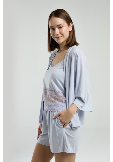 Pierre Cardin Kadın Mavi Sabahlık 5274-47486 mavi