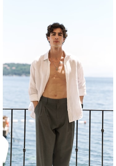 Mai Collection Geaohrid Füme Erkek Pantolon Füme