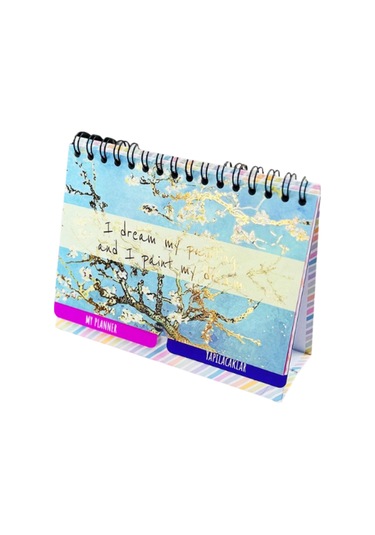 Badem Çiçeği Tasarımlı Konuşan Planner 1227 Renkli