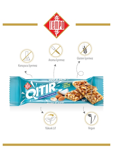 Hindistan Cevizli Kuruyemişli Bar 30 G X 12 Adet