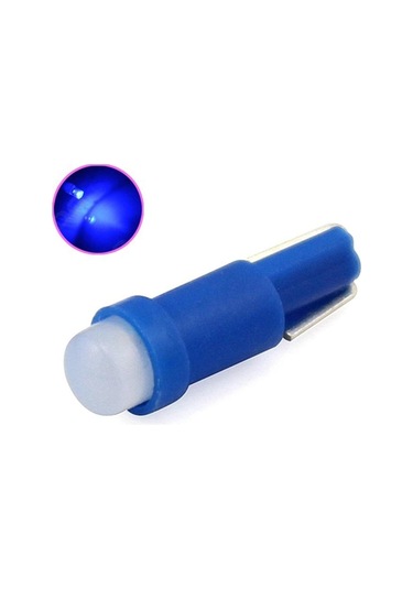 Mavi 10 Adet T5 Led Işıkları W1.2w W3w Led Araç İç Işık Otomatik Yan Kama Pano Göstergesi Enstrüman Lamba Ampulü 4014 Led Süper Parlak