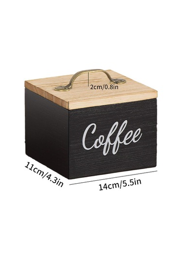 Suntek Kapaklı Kahve Pod Tutucu Tezgah Mutfak Masası Için Çok Siyah