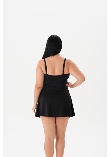 4056my Elbiseli Mayo Siyah Çok Renkli