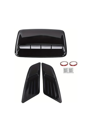 Besthome1 3 Adet Siyah Gm Kaput Hava Çıkışı Dekorasyon Kapağı Otomobil Tasarım Aksesuar