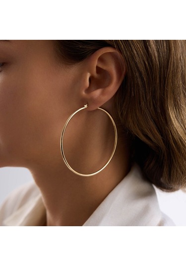 14k Altın Halka Küpe 1.8 Mm 6.5 Cm T14317 Renkli