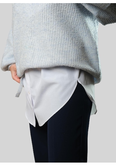 Beyaz Gömlek Etek İçlik Terikoton Düz 1021 42 Beyaz