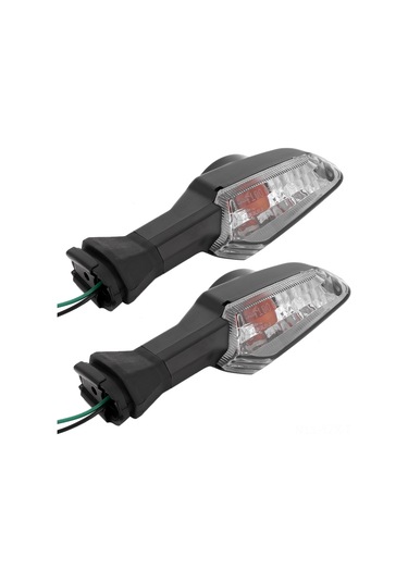 Yaozixa Kawasaki Nınja Z Serisi Motosiklet Led Sinyal Lambaları İkili Set - Fumeli Siyah, Yüksek Parlaklık, Dayanıklı Abs Malzeme, Enerji Tasarruflu