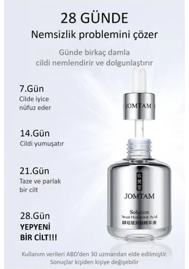 Jomtam Anti-Age Maya ve Hyalüronik Asit İçerikli Nemlendirici Serum 60 ML