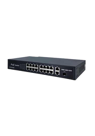 Longline 16 Port Gigabit PoE Switch 2 Uplink 100/1000Mb + 1 SFP 250W