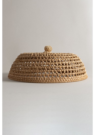 Meander Doğal Rattan El Yapımı Yemek Koruyucu 31x13cm 9071 Natural