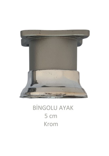 Bingolu Ayak, Plastik, 5 Cm Vidalar Dahil, Krom Krom
