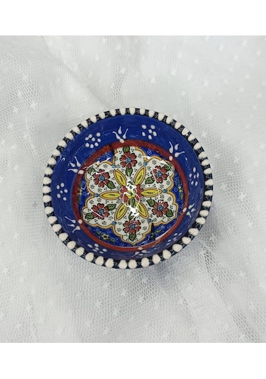 Çini 8 Cm Çerezlik Kase Sosluk Sunumluk Kahvaltılık Çok Renkli