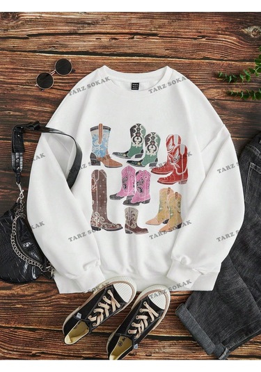 Y2k Yeni Sezon Ssweat Harajuka Kuromi Retro Kod 16-trzksw4648 Beyaz