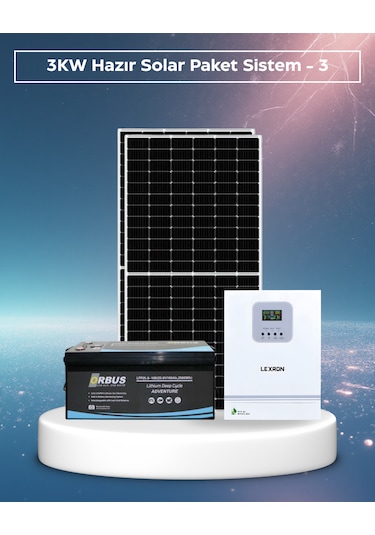 3kw Hazır Solar Paket - 3 Mppt Akıllı İnverter Off-grid Sistem