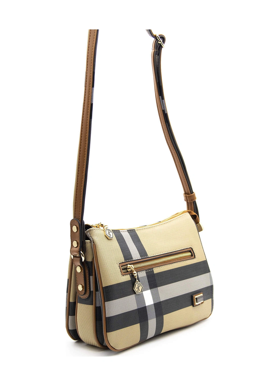 Silver Polo Kadın Çapraz Çanta 818 Bej - Taba