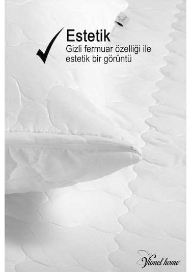 Vionel Home %100 Pamuk Kapitone 2’li Yastık Koruyucu Kılıf 50 x 70 CM