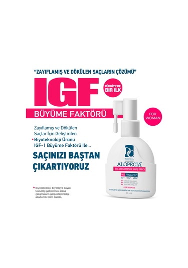 Alopecia Procapil ve IGF İçerikli Kadın Saç Spreyi 60 ML
