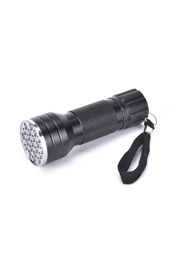 Uv Ultra Violet 21 Led El Feneri Mini Blacklight Alüminyum Torch Işık Lambası Yenı Dere Siyah