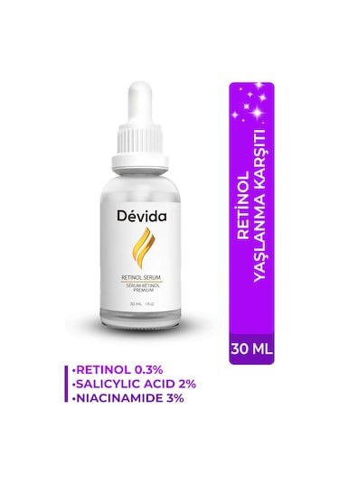 Devida Yaşlanma ve Kırışıklık Karşıtı Göz Çevresi Retinol Serum 30 ML