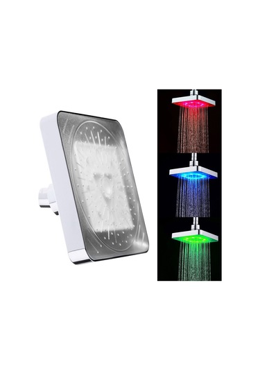 Teltree 8 Led Renkli Isı Algılama Duş Başlığı - Otomatik 3 Renk Değişimi - Dayanıklı Abs Malzeme Diğer