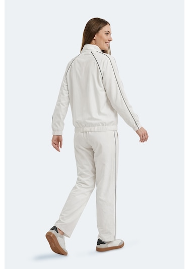 Slazenger Revel Kadın Dik Yaka Fermuarlı Kemik Eşofman Takımı