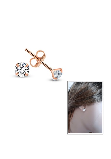 Tektaş Küpe Rose Gold