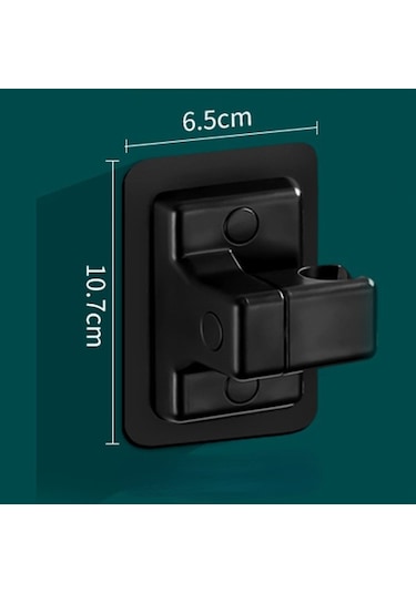 Primepickings Siyah Evrensel Duş Başlığı Tutucu Ayarlanabilir Matkap Yok Kendinden Yapışkanlı Duvara Mon 2 Katlı Gri