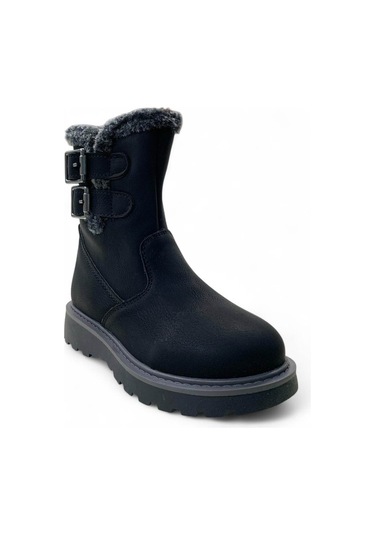 Trender Buckle Filet Siyah Kız Çocuk Bot & Bootie Siyah