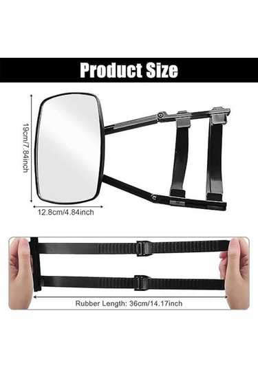 Besthome1 Shineyee 190x125mm Çift Taraflı Ek Ayna, Geniş Görüş, Tüm Araçlar İçin