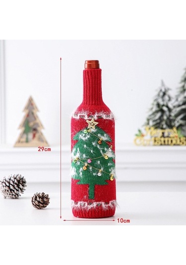 Pazly Yılbaşı Suntek Şişesi Şarap Noel-ağacı Kapağı, El Cl