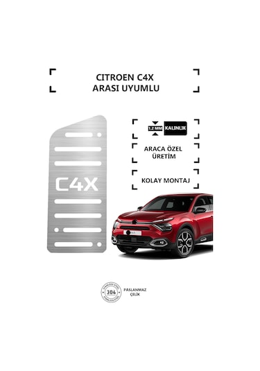 Cıtroen C4x Ayak Dinlendirme Pedalı Krom Ayak Dayama Pedalı