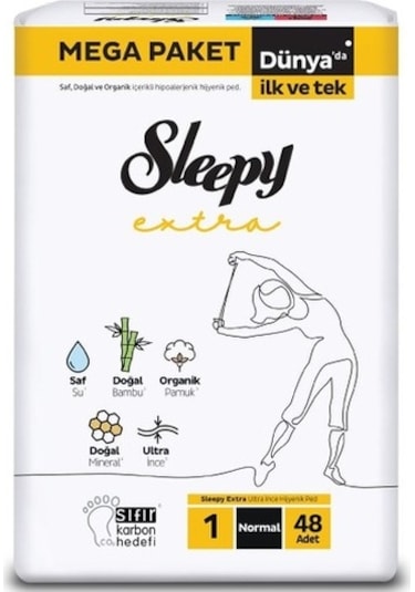 Sleepy Extra Ultra İnce Normal Hijyenik Ped No:1 48'li