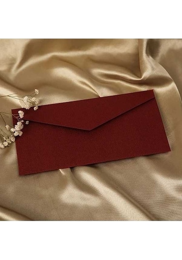 Trendooze Cloud011 5 Adet Kırmızı Çuval Zarfları Mat Yüzeyli 22x11cm Parti