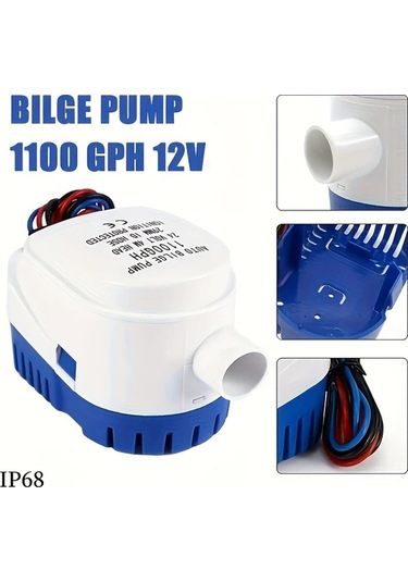 Xuweiwei 1pc Dc 12v 1100gph Otomatik Sintine Pompası Deniz Teknesi Yat Pompası Suya Dayanıklı