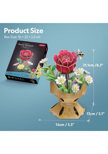 Gül Buketi 3d Puzzle W3301h